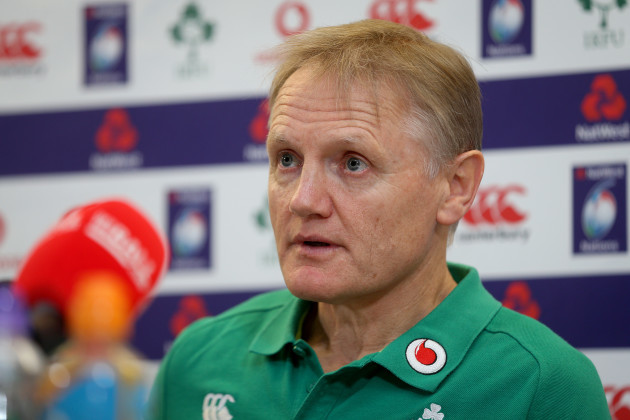 Joe Schmidt during the post match press conference