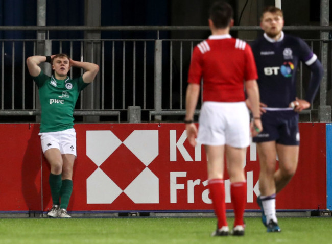 Michael Silvester dejected after Kyle Rowe scored a try