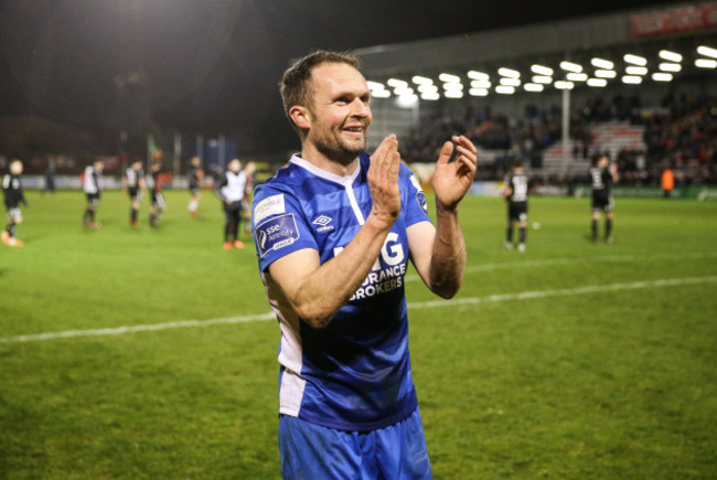 Conan Byrne celebrates after the game