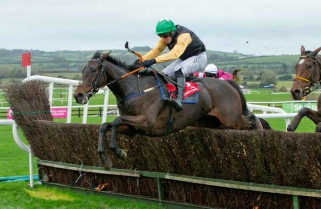 Barry O'Neill on Shantou Flyer clears the last to win