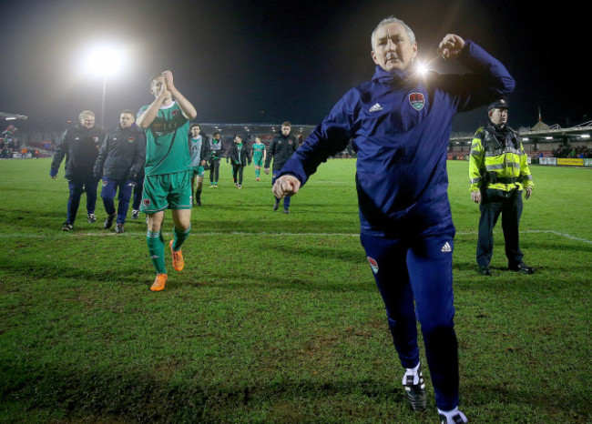 John Caulfield celebrates after the game