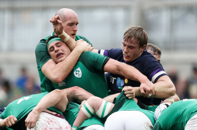 CJ Stander and Devin Toner with Jonny Gray