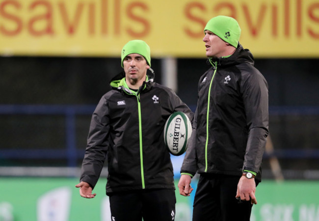 Noel McNamara and Paul O'Connell before the game