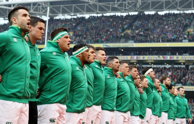 Ireland during the anthems