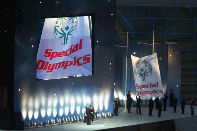 The flag comes down at the closing ceremony