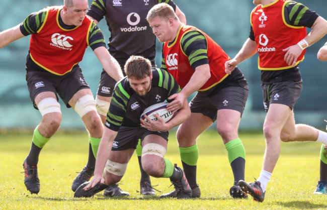 Iain Henderson with Devin Toner and John Ryan