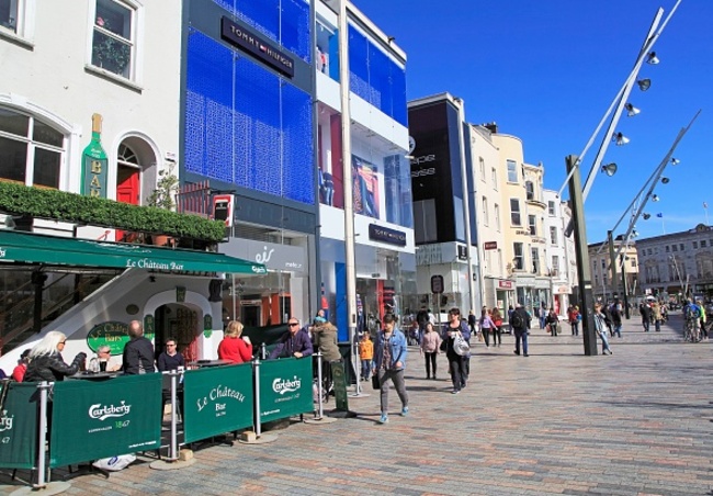 Shops on St Patrick's Street, City of Cork, County Cork, Ireland