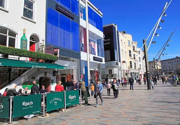 Shops on St Patrick's Street, City of Cork, County Cork, Ireland