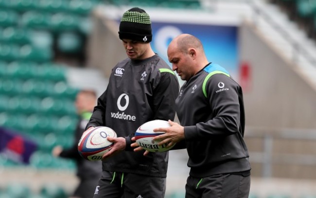 Jonathan Sexton and Rory Best