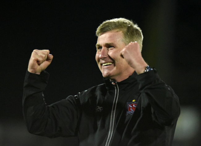 Stephen Kenny celebrates at full time