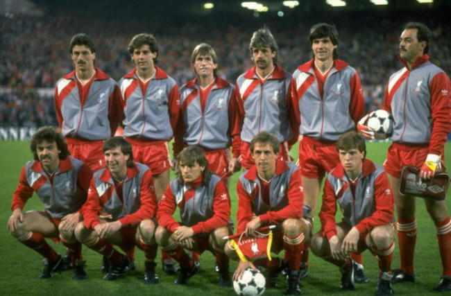 The Liverpool team pose for a photograph