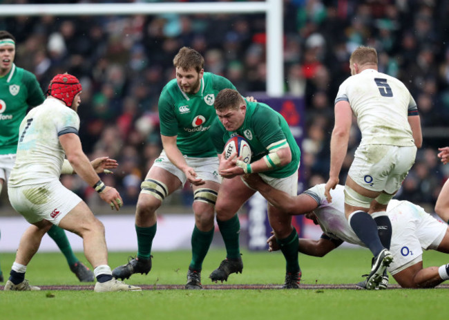 Tadhg Furlong supported by Iain Henderson