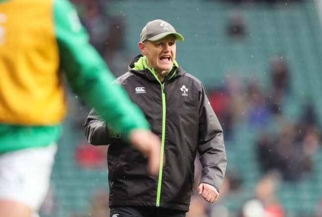 Joe Schmidt during the warm up