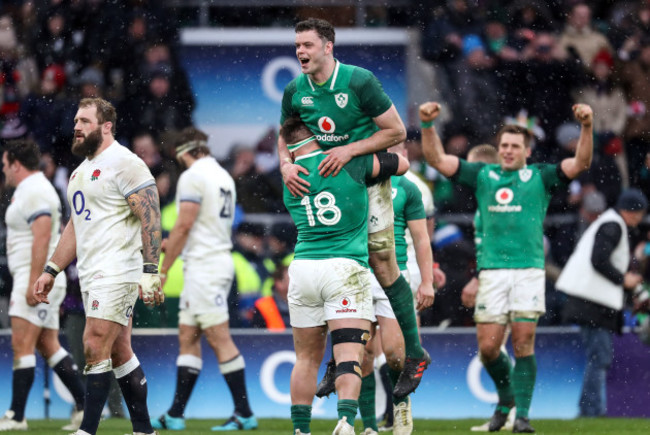 Andrew Porter and James Ryan celebrate winning