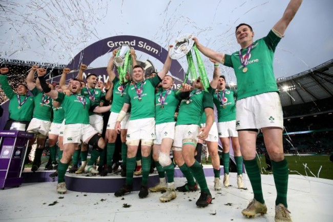 Ireland celebrate winning the Grand Slam