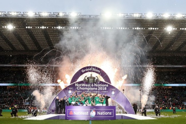 Ireland celebrate winning the Grand Slam