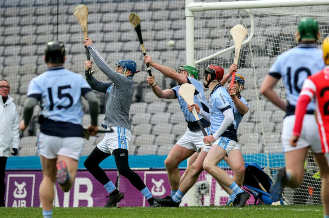 Na Piarsaigh&rsquo;s defenders attempt to stop a late goal which sent the game to extra-time