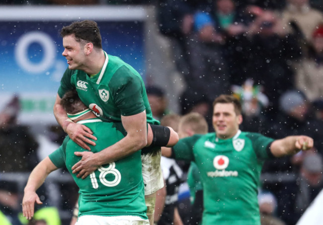 Andrew Porter and James Ryan celebrate winning