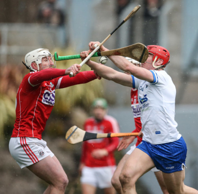 Tadhg de Burca under pressure from Patrick Horgan