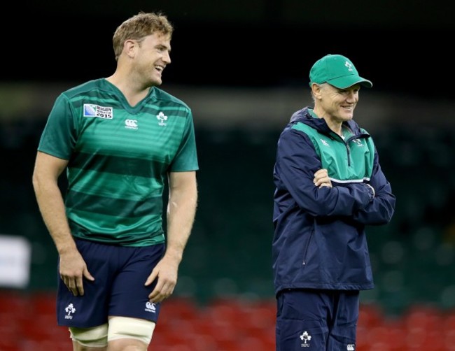 Joe Schmidt with Jamie Heaslip