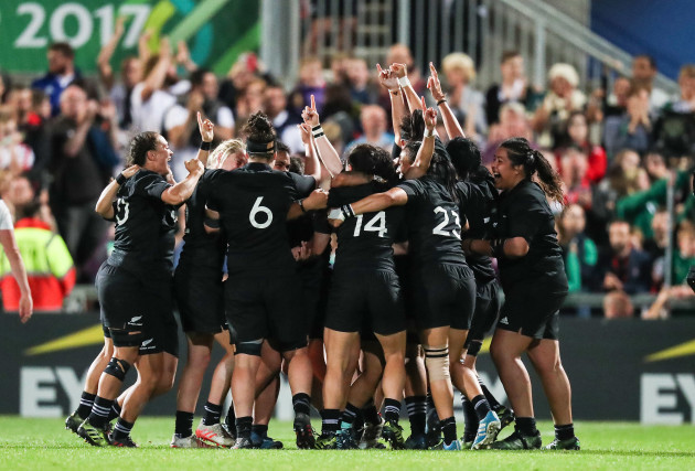New Zealand celebrate at the final whistle
