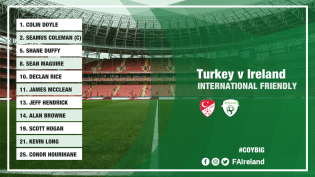 Ireland team Turkey