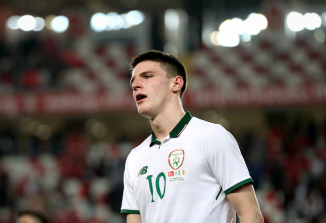 Declan Rice dejected