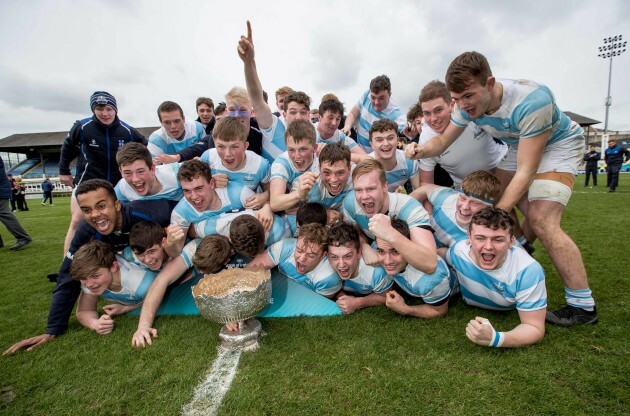 Blackrock players celebrate winning