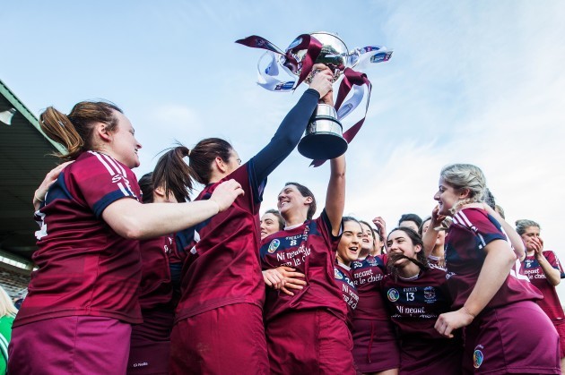 Slaughtneil celebrate with the trophy