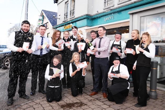 Lottery Celebrations at Lynch's Centra, Crosshaven 25th March 18