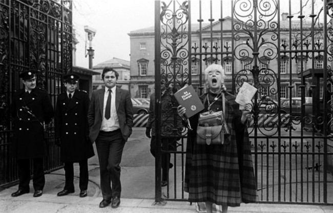 File Photo. The Oireachtas Committee voted to appeal the 8th Amendment know as Article 40.3.3, known as the Eighth Amendment, was voted into the Irish Constitution by referendum in 1983. End.