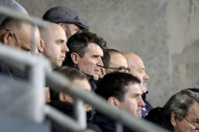 Roy Keane attends the game