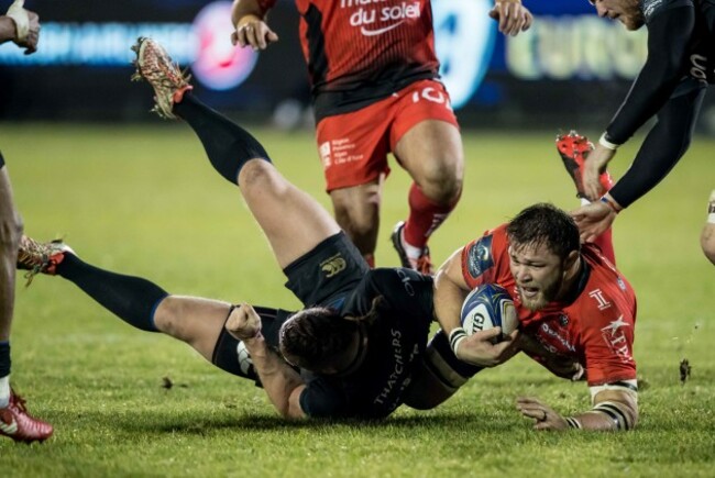 Max Lahiff with Duane Vermeulen
