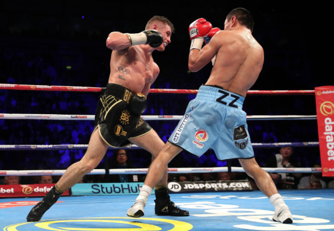 Ryan Burnett in action against Zhanat Zhakiyanov