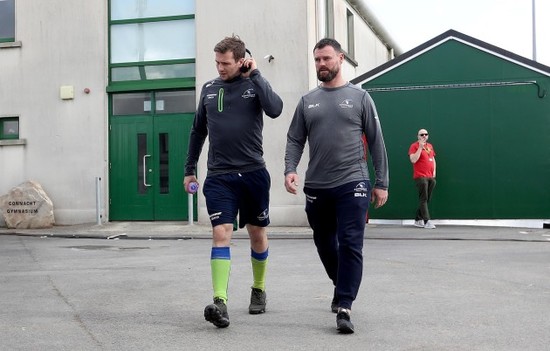 Jack Carty and Nigel Carolan before the game