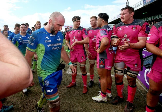 John Muldoon and is clapped off the pitch