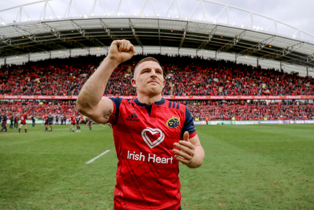 Andrew Conway celebrates after the game