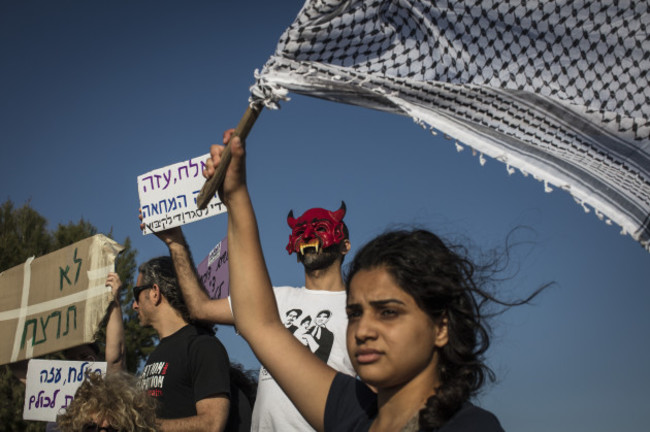 Protest in solidarity with Gaza in Israel