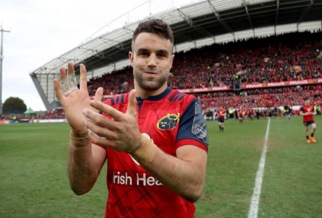 Conor Murray celebrates after the game