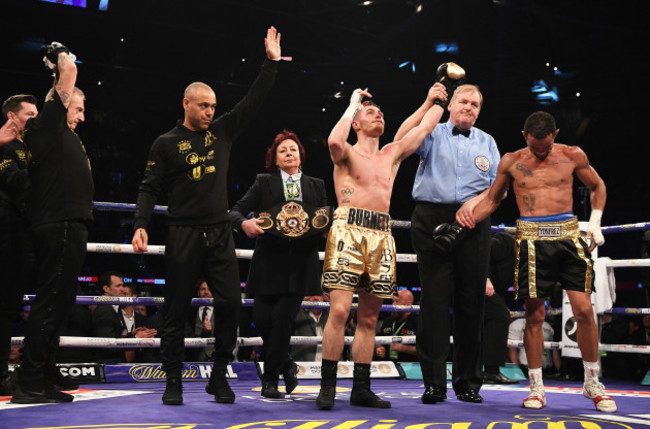 Ryan Burnett celebrates winning