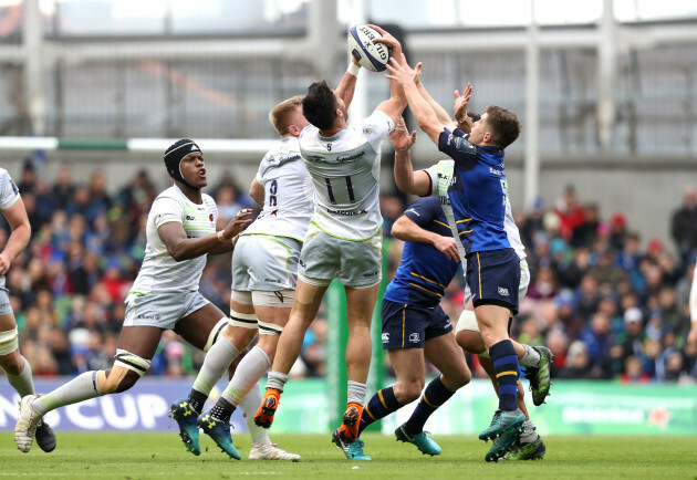 Sean Maitland, Jackson Wray and Maro Itoje with Luke McGrath