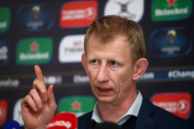 Leo Cullen during the post match press conference