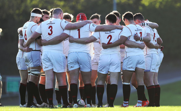 Dublin University huddle before the game