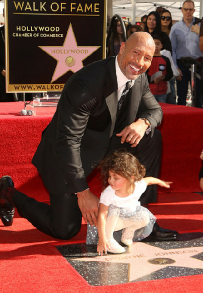 Dwayne Johnson Honored With Star On The Hollywood Walk Of Fame