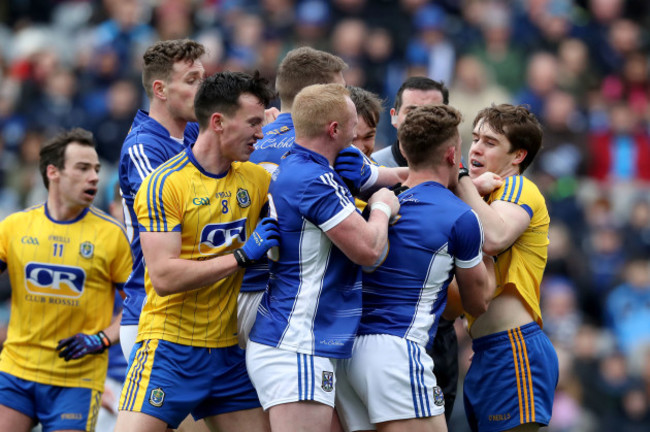 Tempers flair between Roscommon and Cavan players