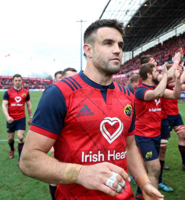 Conor Murray celebrates after the game