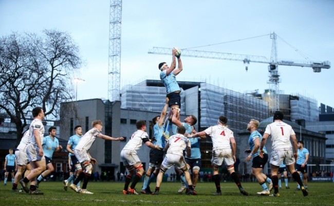 Keelan McKenna claims a line out