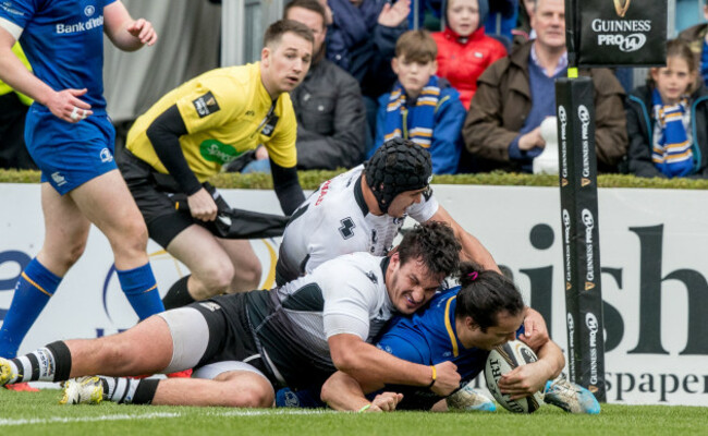 James Lowe scores a try