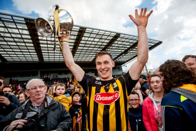 Cillian Buckley celebrates with the trophy