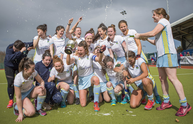 UCD players celebrate the win